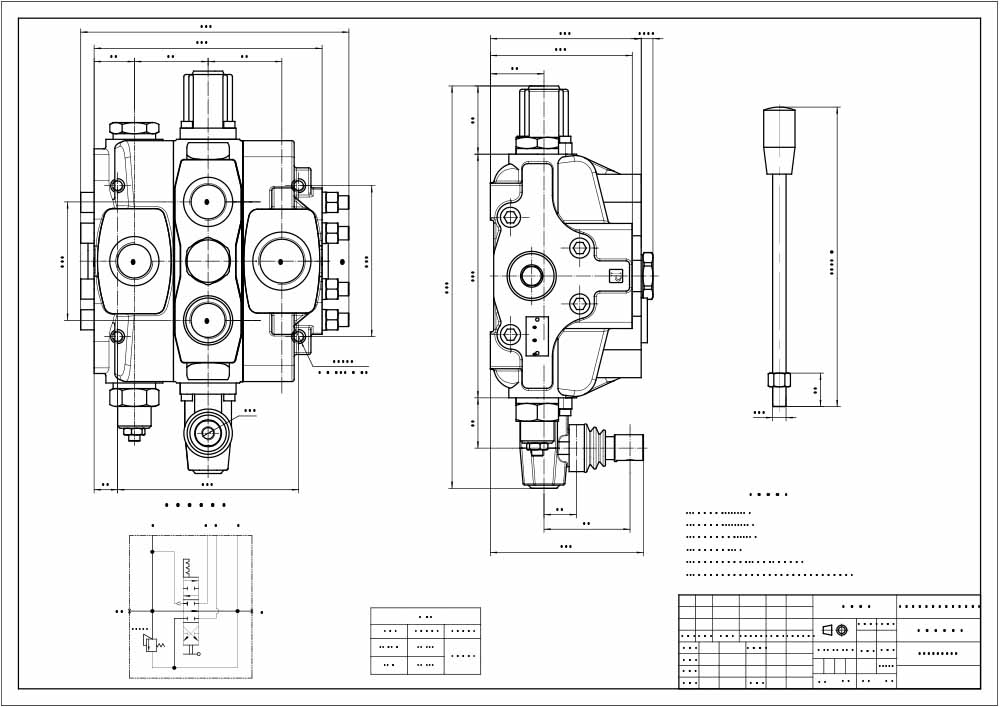 SD25 Manuel 1 distributeur Distributeur directionnel sectionnel drawing image