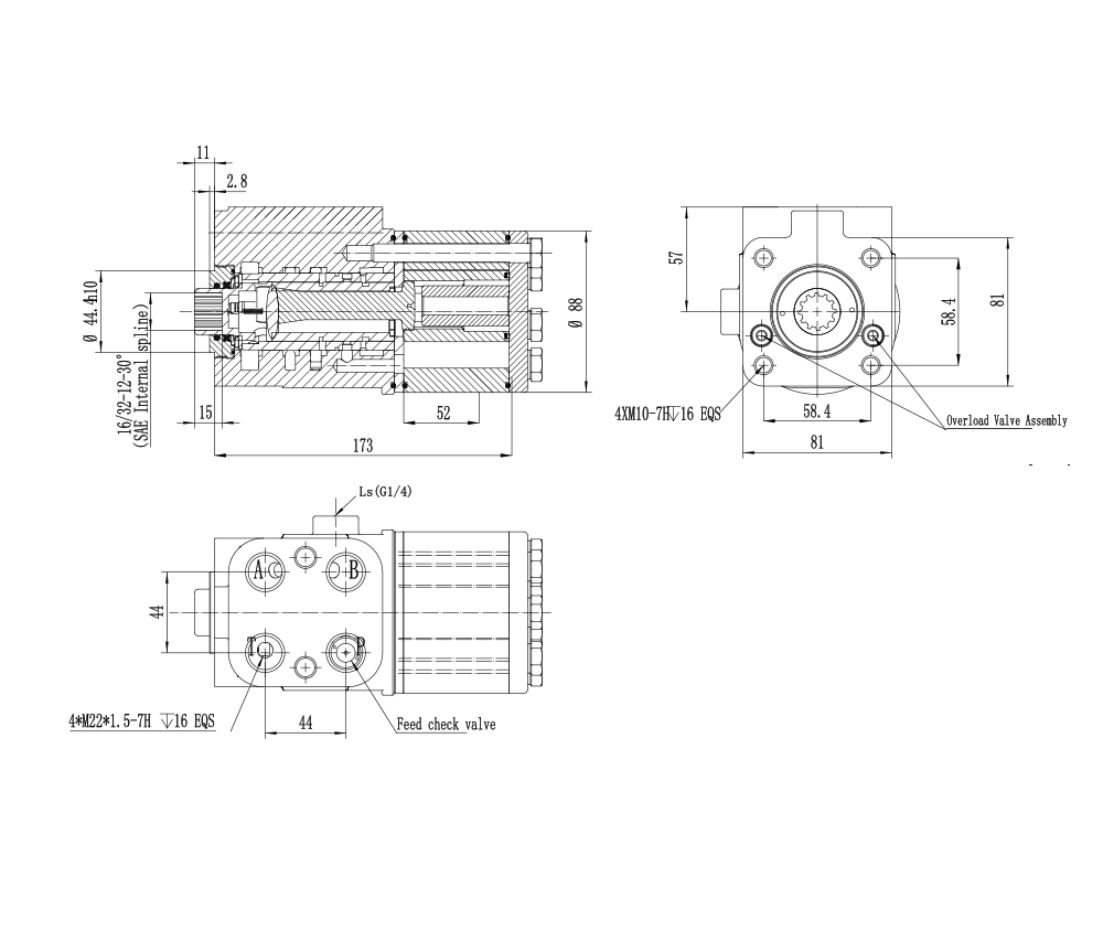 TLF-E800 800 ml/tr 60 L/min Unité de direction drawing image