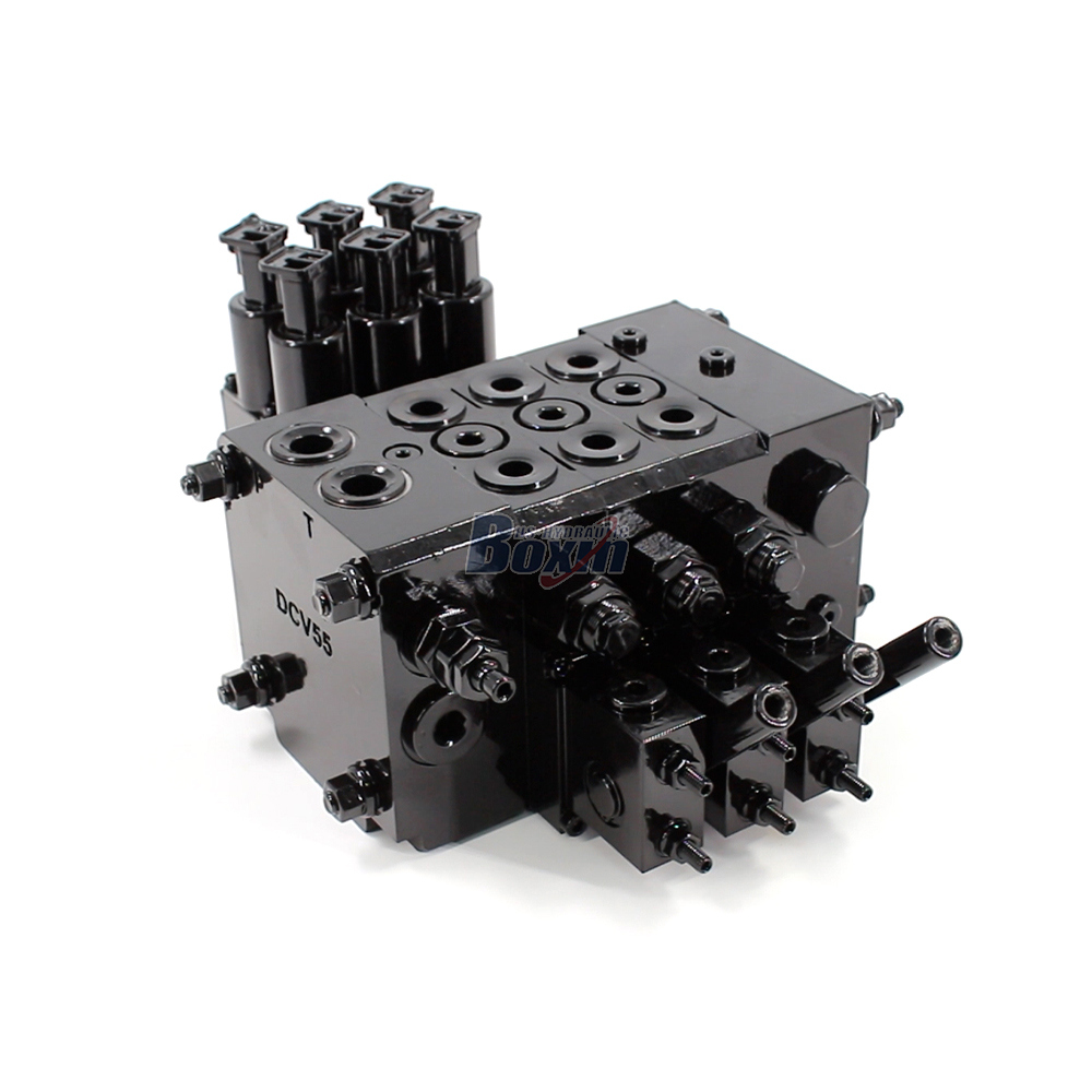 DCV55 Électro-hydraulique 3 tiroirs Distributeur directionnel sectionnel image