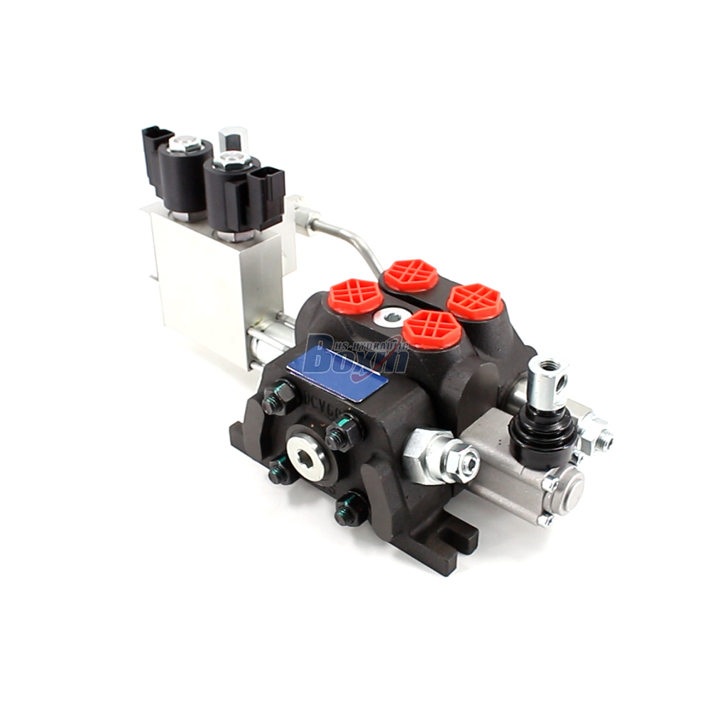 DCV60 Électro-hydraulique 1 tiroir Distributeur directionnel sectionnel image
