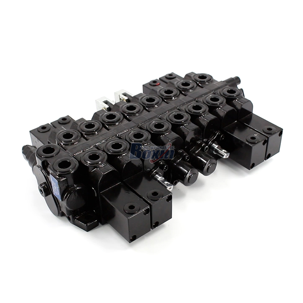 HSW50 Hydraulique et manuel 8 tiroirs Vanne directionnelle monobloc image