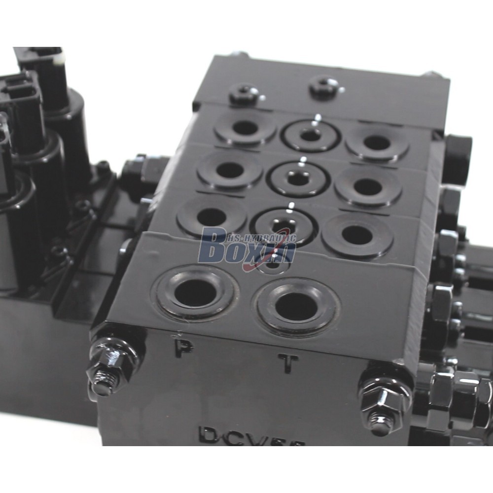 DCV55 Électro-hydraulique 3 tiroirs Distributeur directionnel sectionnel detail image