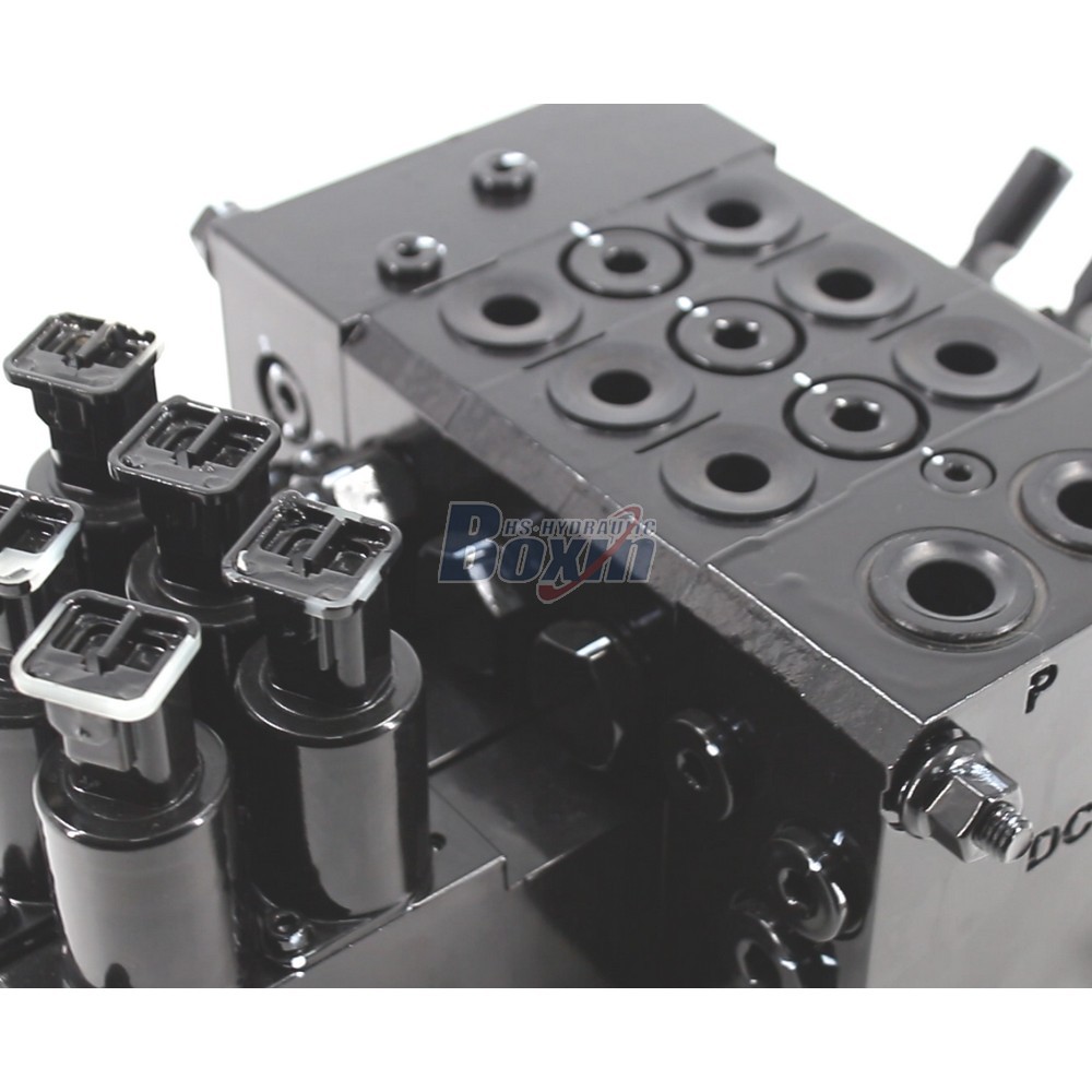 DCV55 Électro-hydraulique 3 tiroirs Distributeur directionnel sectionnel detail image