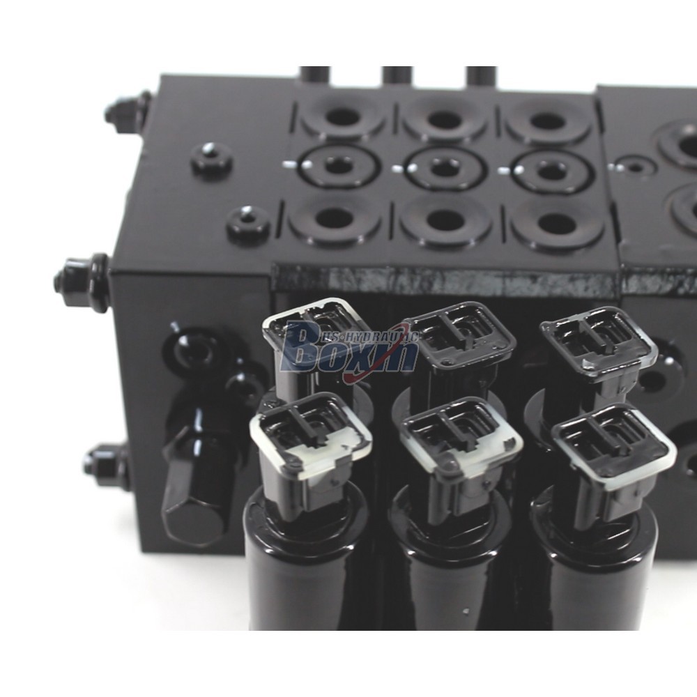 DCV55 Électro-hydraulique 3 tiroirs Distributeur directionnel sectionnel detail image