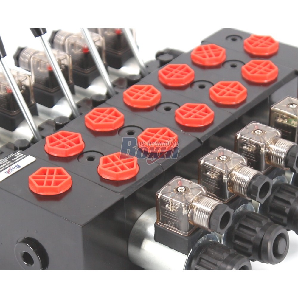 DCV58 Solénoïde et manuel 5 tiroirs Distributeur directionnel sectionnel detail image
