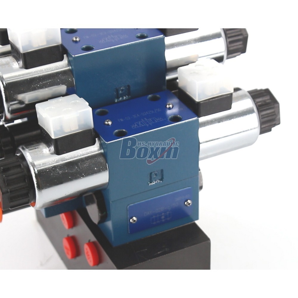 Industrial Grade HSBS06 Solenoid 3 Spool Control Valve Unit detail image