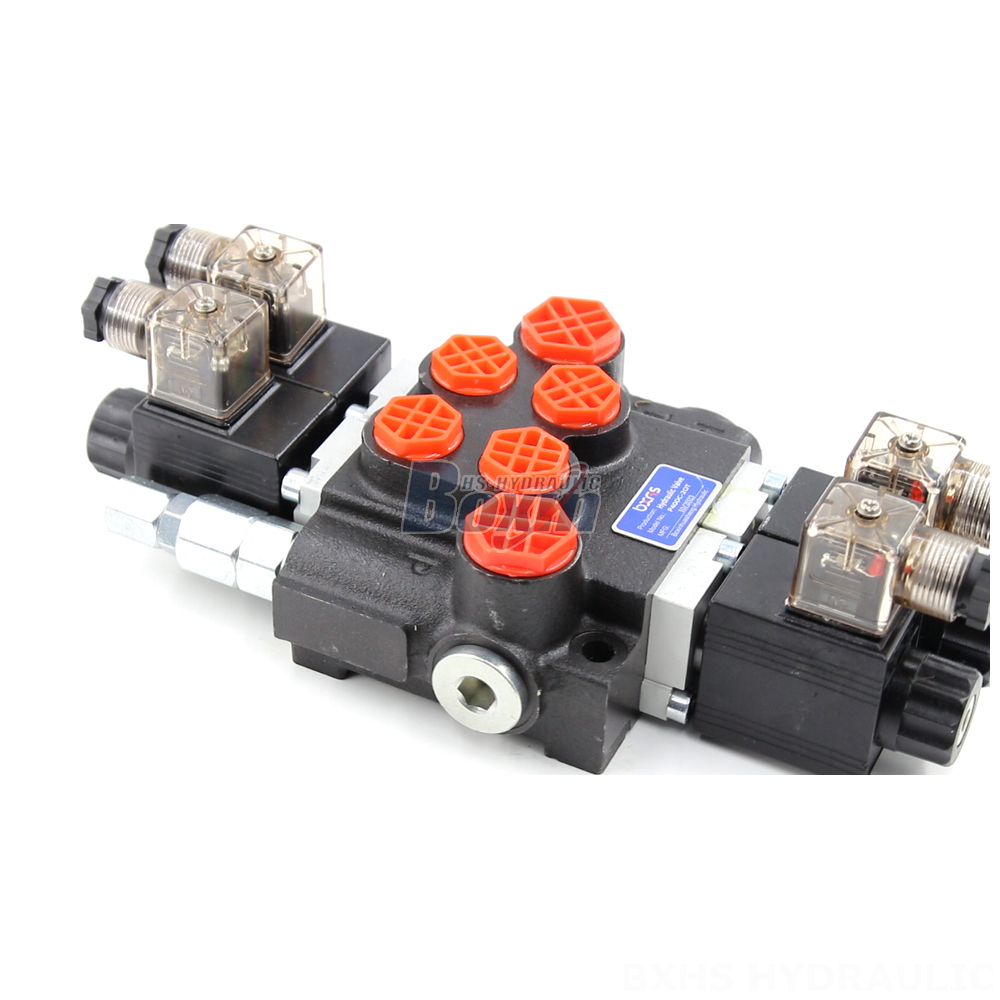 P40 Solenoid 2 Spool Monoblock Directional Valve Manufacturing detail image