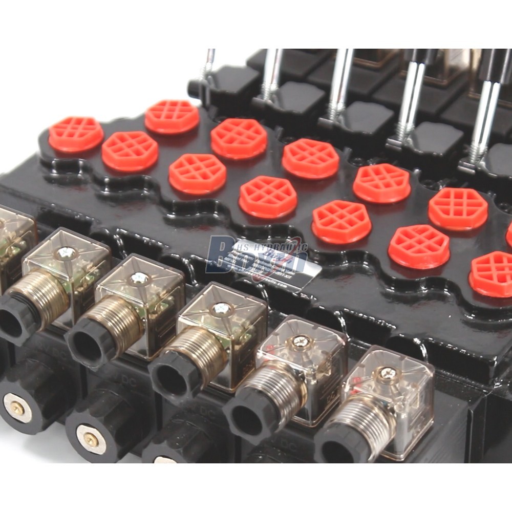 SD5-PG2 Solénoïde 6 tiroirs Vanne directionnelle monobloc detail image