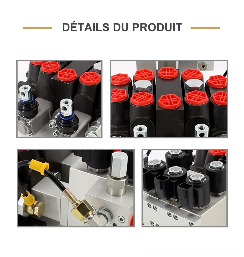 DCV100-OT-J-OT Électro-hydraulique 3 distributeurs Distributeur directionnel sectionnel
