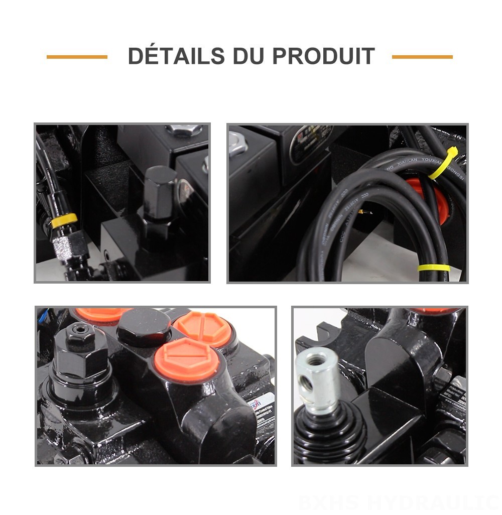 DCV200-FB Électro-hydraulique 1 distributeur Distributeur directionnel sectionnel