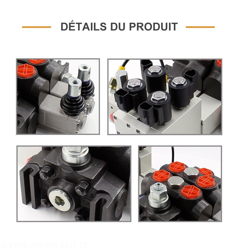 DCV200 Électro-hydraulique 2 distributeurs Distributeur directionnel sectionnel