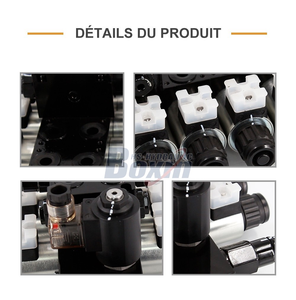 DCV56-H Solénoïde 5 tiroirs Distributeur directionnel sectionnel