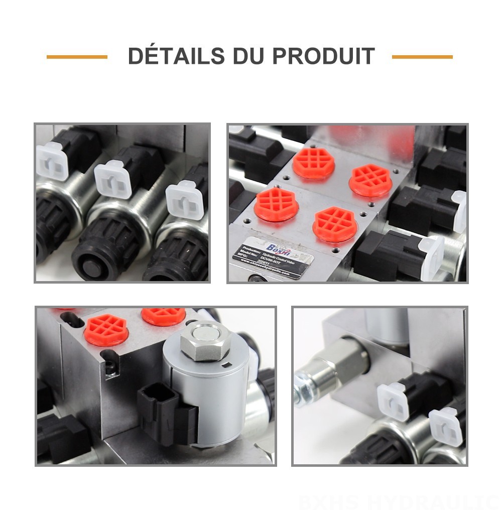 DCV56 Proportionnel électrique 5 distributeurs Distributeur directionnel sectionnel