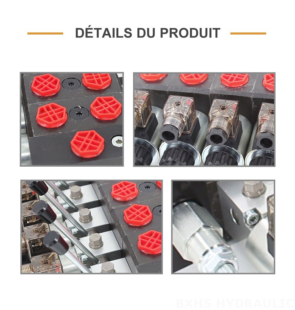 DCV58 Solénoïde 6 distributeurs Distributeur directionnel sectionnel