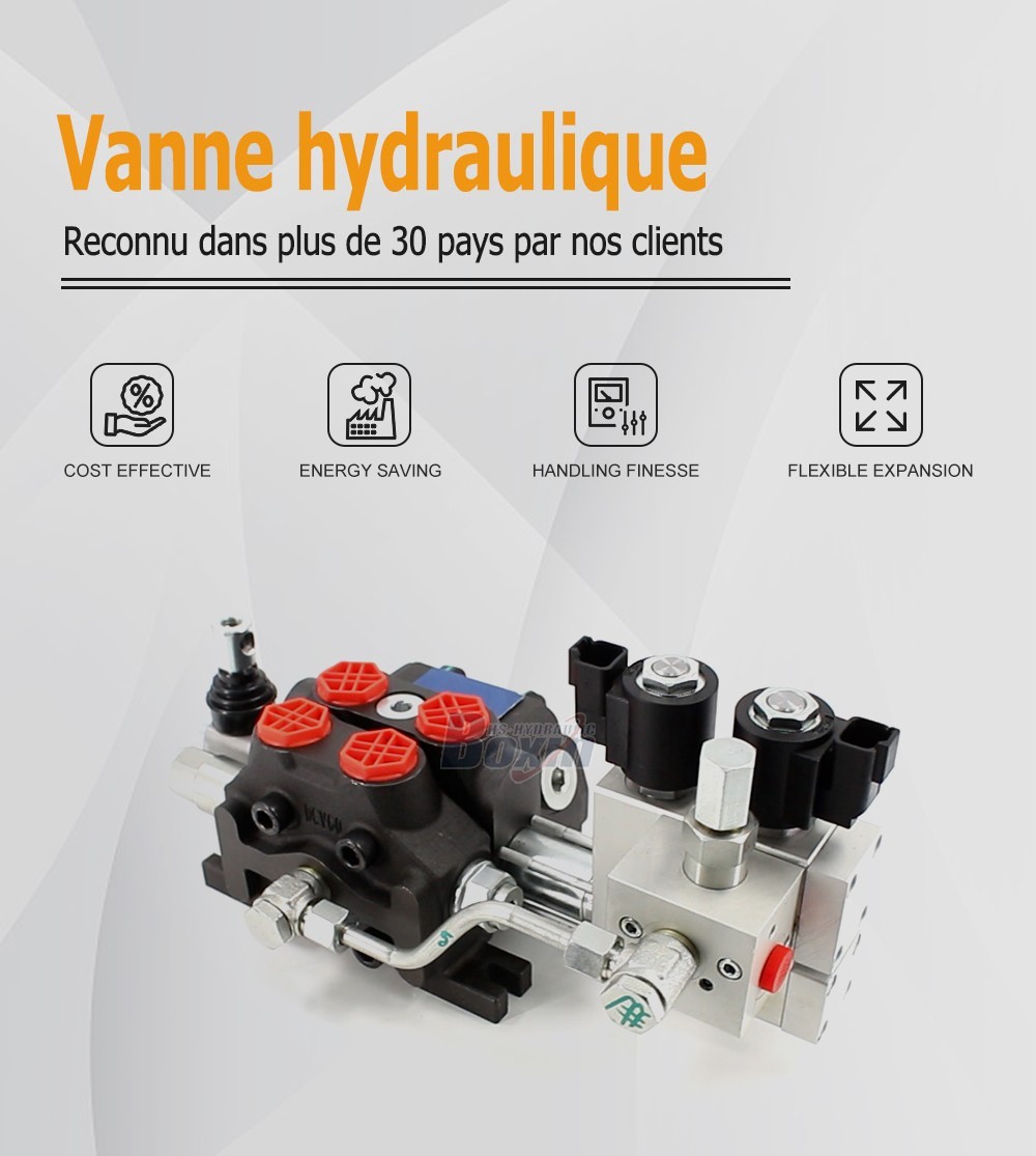 DCV60 Électro-hydraulique 1 tiroir Distributeur directionnel sectionnel