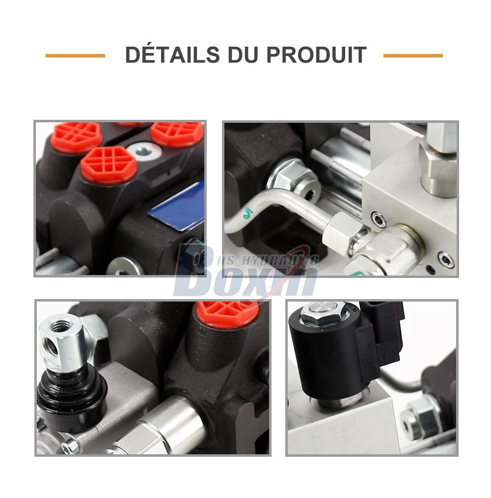 DCV60 Électro-hydraulique 1 tiroir Distributeur directionnel sectionnel