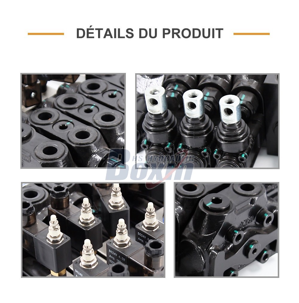 DCV60 Électro-pneumatique 6 tiroirs Distributeur directionnel sectionnel