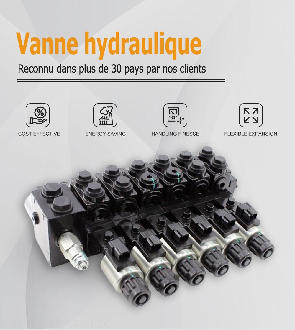 HDCF50 Solénoïde 6 distributeurs Soupape de commande à solénoïde