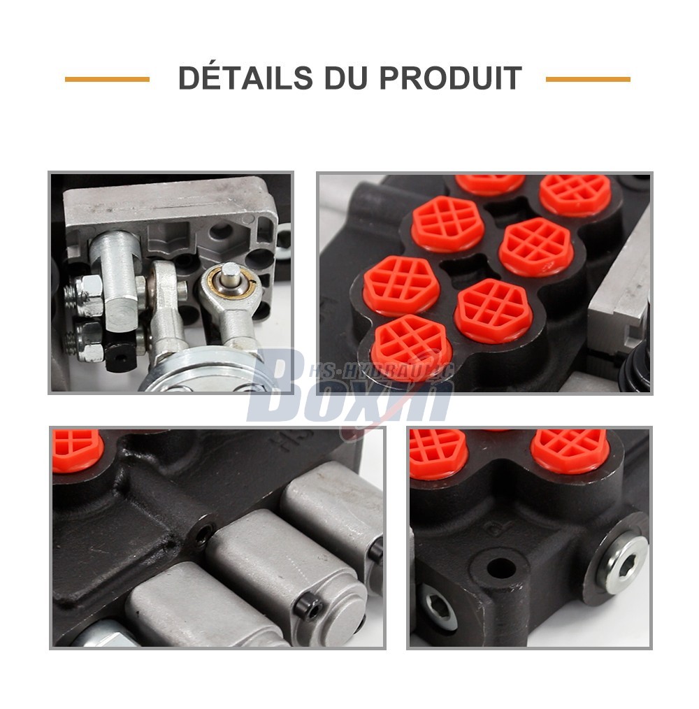 M45 Manuel et manette 3 tiroirs Vanne directionnelle monobloc
