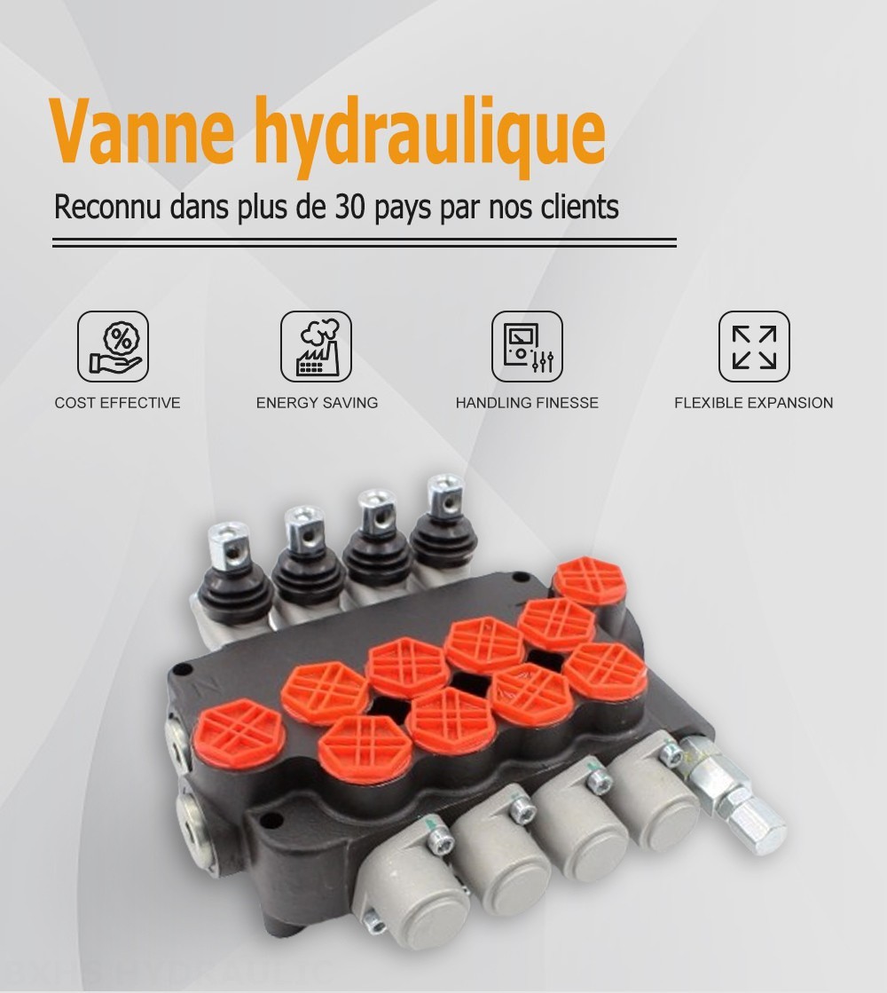 P80-G34-4OT Manuel 4 distributeurs Distributeur directionnel monobloc