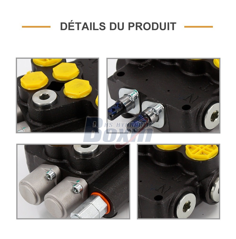 P80A-G-BT-OT Câble 2 tiroirs Vanne directionnelle monobloc