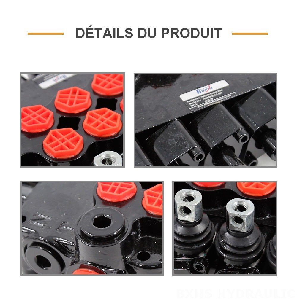 P80AZ Hydraulique et manuel 5 distributeurs Vanne de commande de stabilisateurs