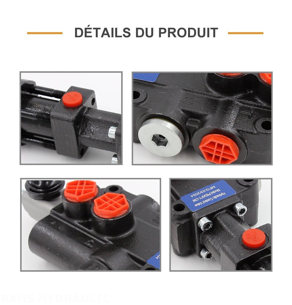 P80F-G34 Hydraulique 1 distributeur Distributeur directionnel monobloc