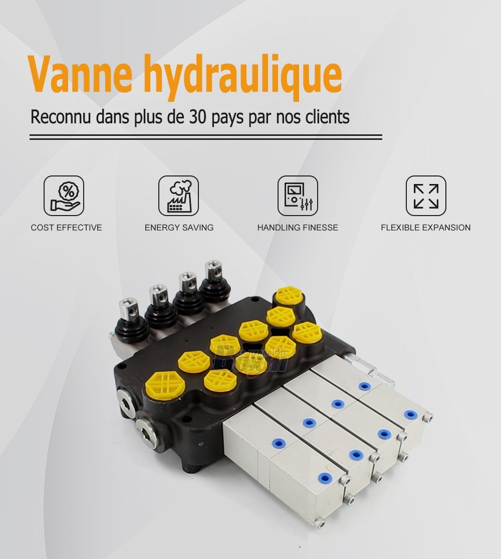 P80Q-G-4OT Pneumatique 4 tiroirs Vanne directionnelle monobloc