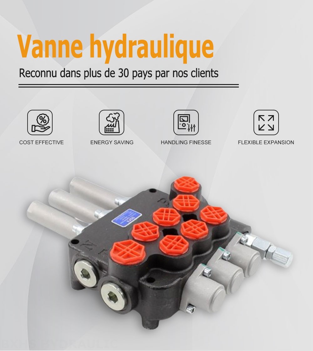 P80 Câble 3 distributeurs Distributeur directionnel monobloc