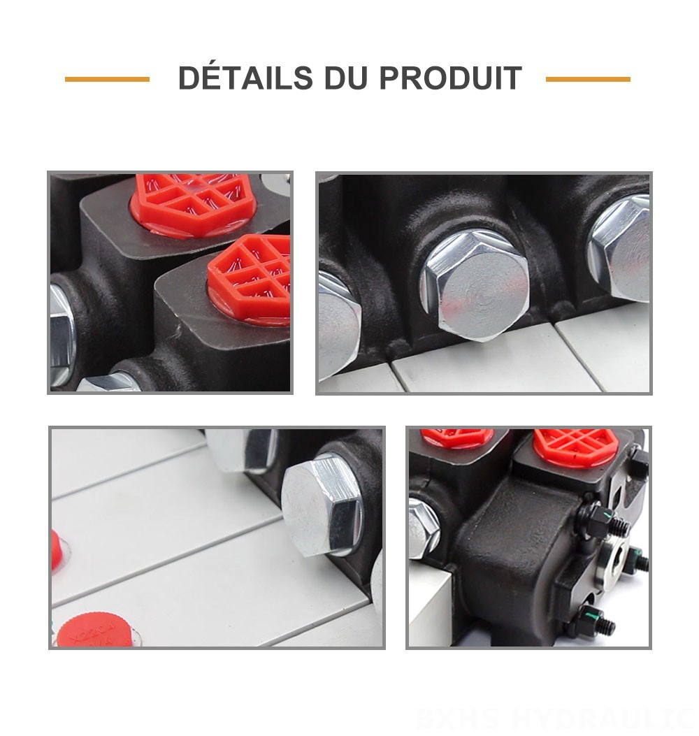SD8 Hydraulique 4 distributeurs Distributeur directionnel sectionnel