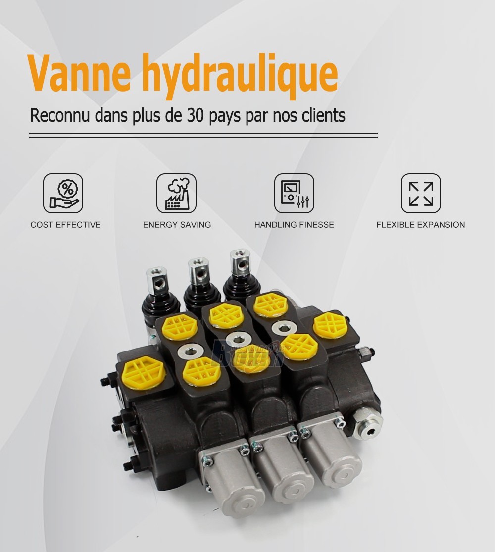 SD8 Manuel 3 tiroirs Distributeur directionnel sectionnel