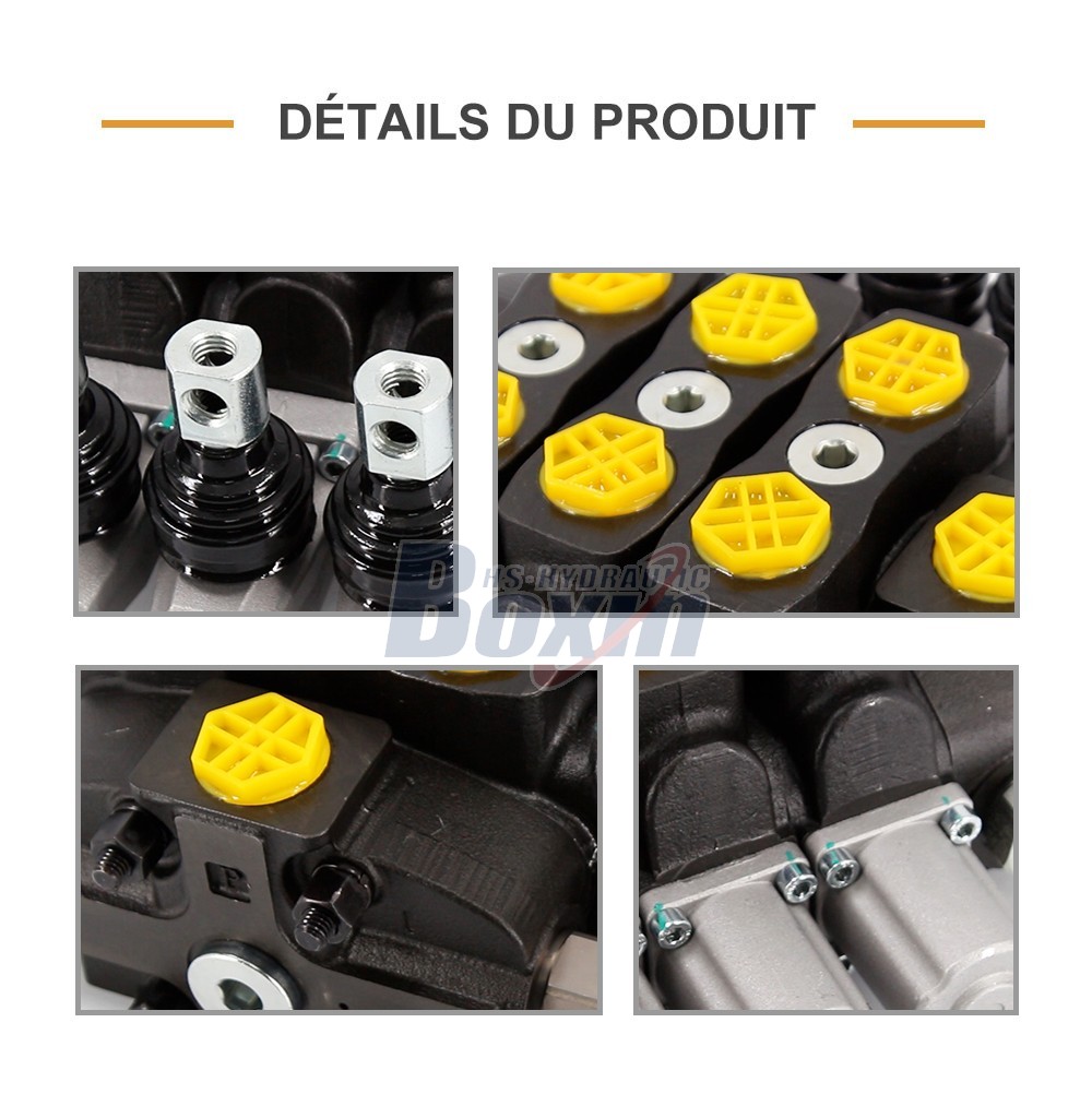 SD8 Manuel 3 tiroirs Distributeur directionnel sectionnel