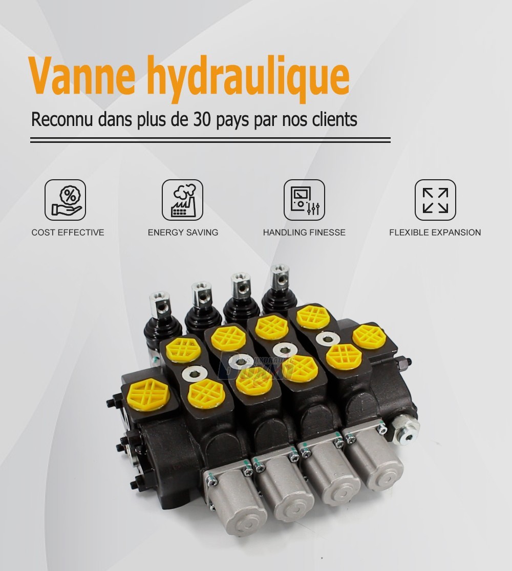 SD8 Manuel 4 tiroirs Distributeur directionnel sectionnel