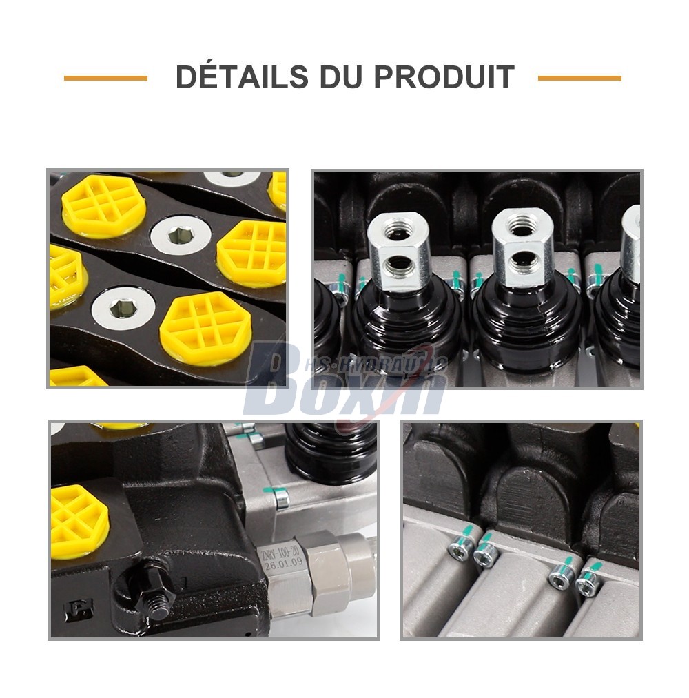 SD8 Manuel 4 tiroirs Distributeur directionnel sectionnel