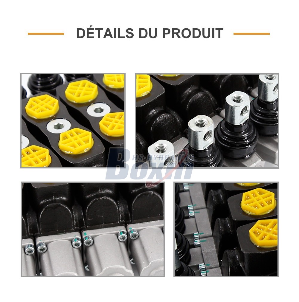 SD8 Manuel 6 tiroirs Distributeur directionnel sectionnel