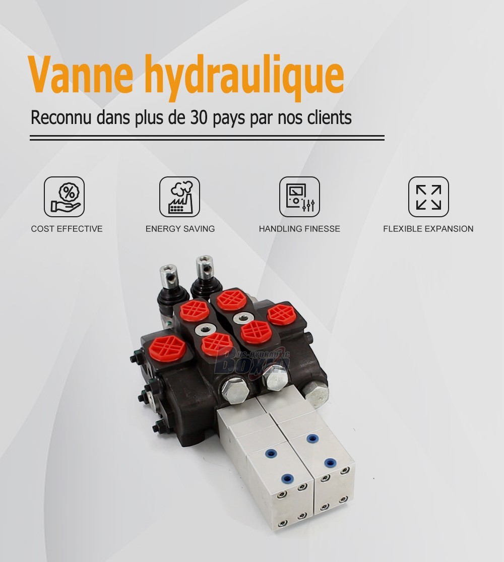 SD8 Pneumatique 2 tiroirs Distributeur directionnel sectionnel