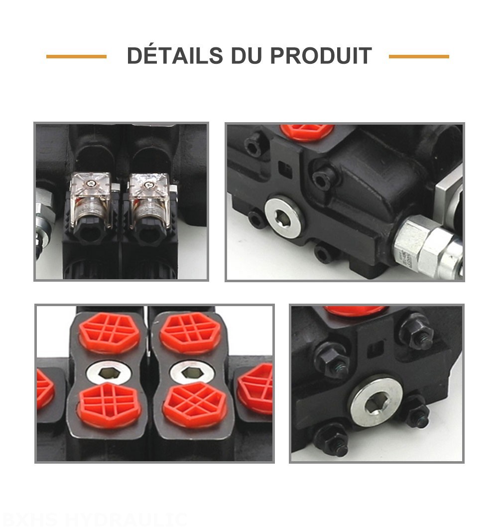 SD8 Solénoïde 2 distributeurs Distributeur directionnel sectionnel