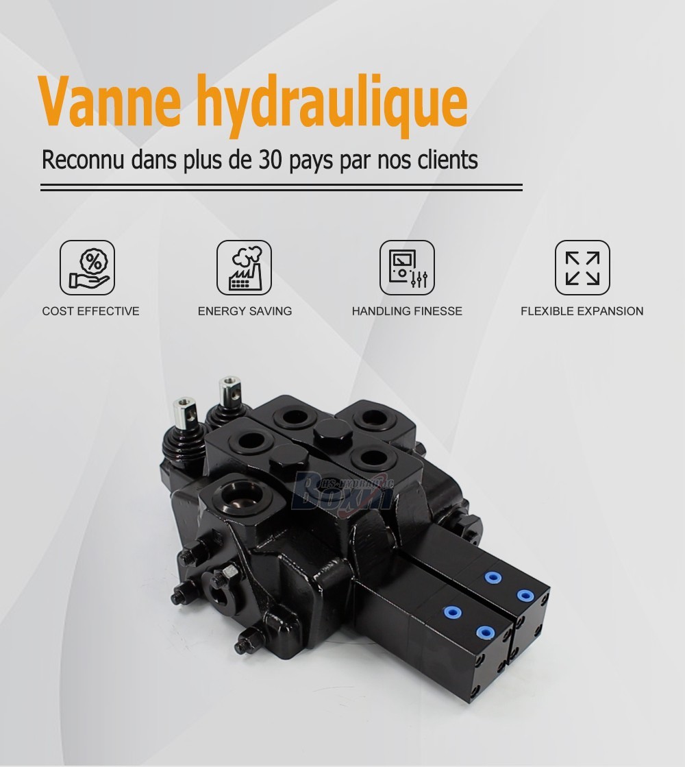 Reliable SDS180Q Pneumatic Manual 2 Spool Valve for Construction Machinery
