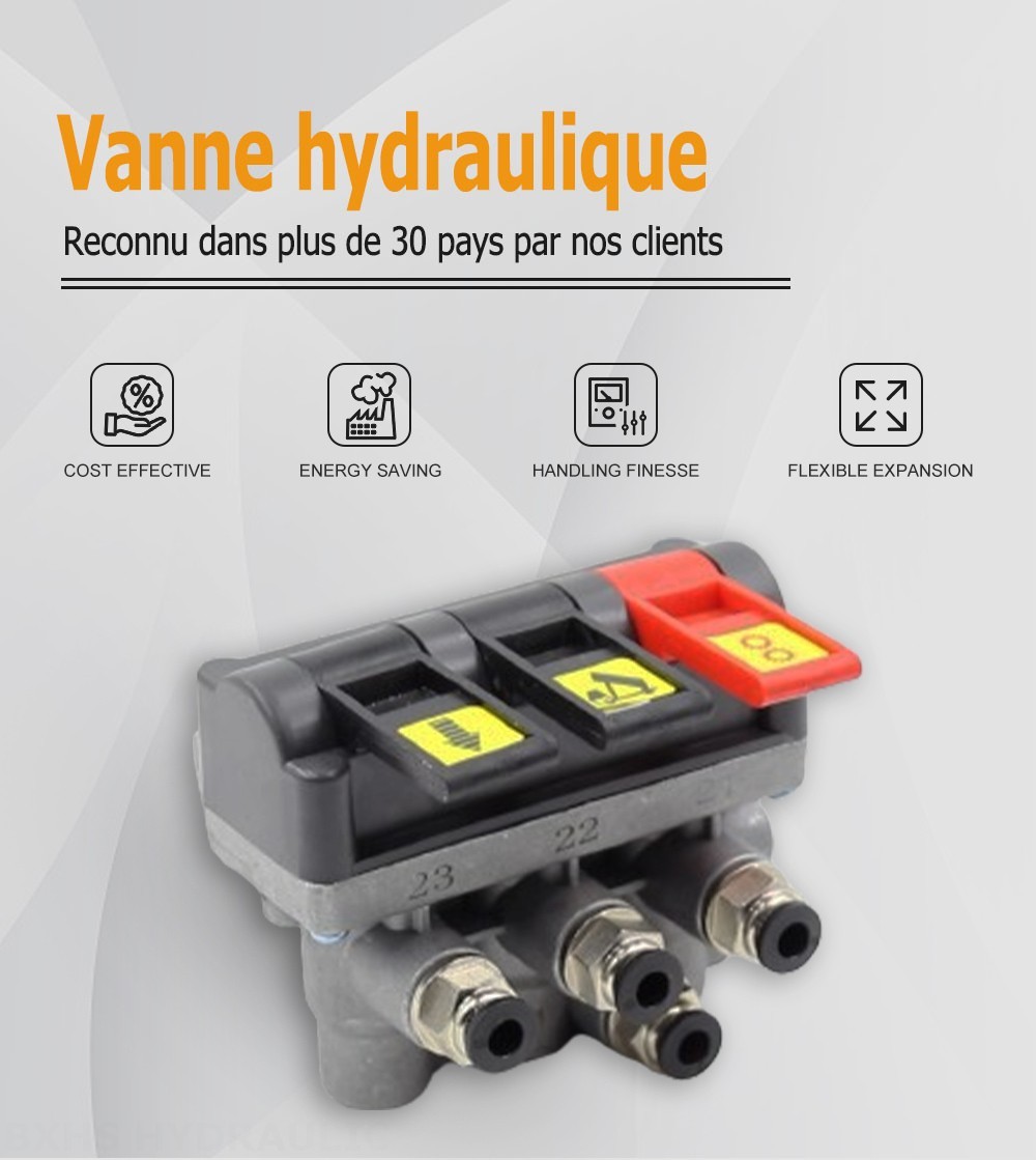 TC-4-TFLF Pneumatique 1 distributeur Vanne de commande hydraulique