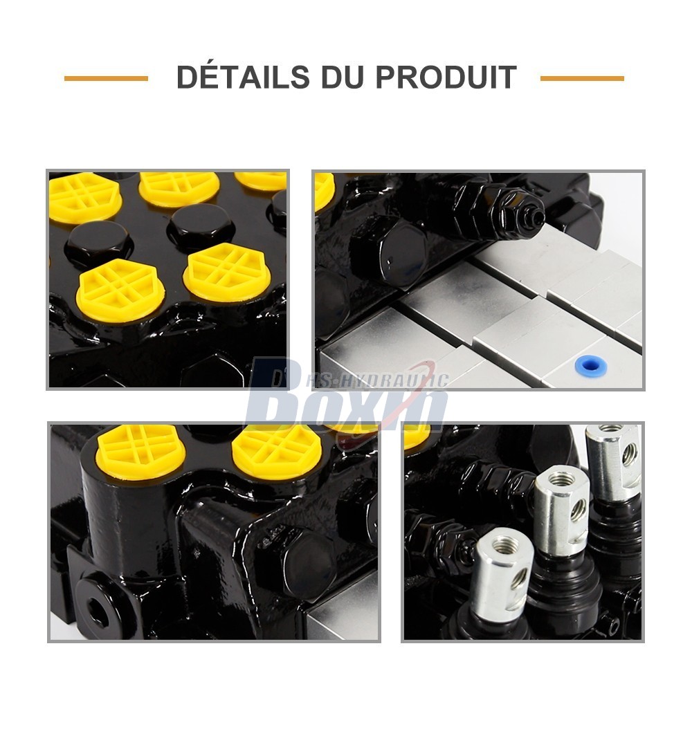 WZF-125 Pneumatique et manuel 3 tiroirs Vanne directionnelle monobloc