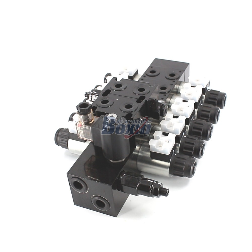 DCV56-H Series Hydraulic 5 Spool Solenoid Sectional Valve Assembly main image