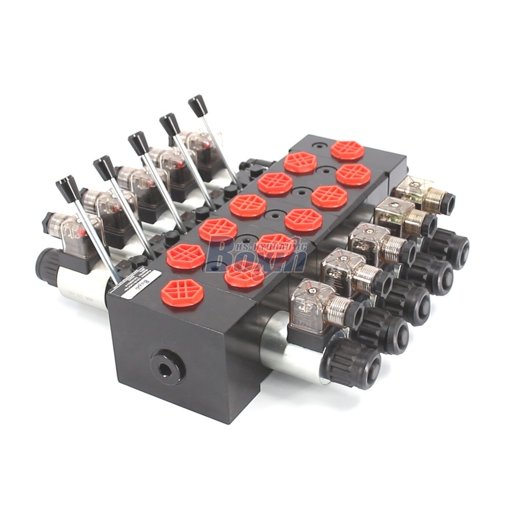 Solenoid Operated 5 Spool Sectional Directional Control Valve main image