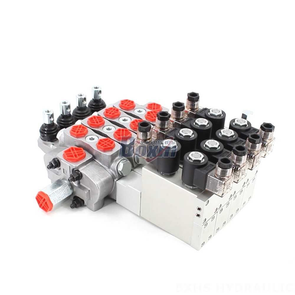 SD8-PG2 Electro-Hydraulic 4 Spool Sectional Directional Valve - Factory Direct cover photo