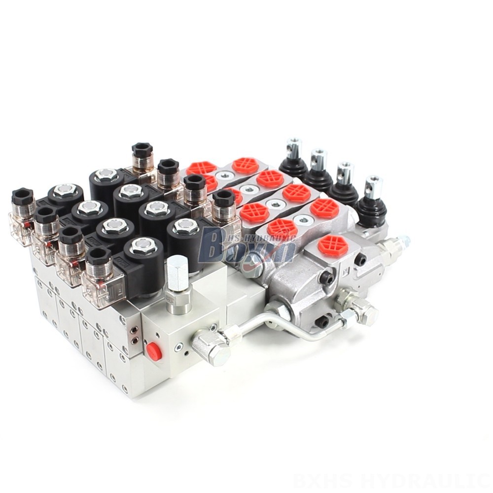 SD8-PG2 Electro-Hydraulic 4 Spool Sectional Directional Valve - Factory Direct main image